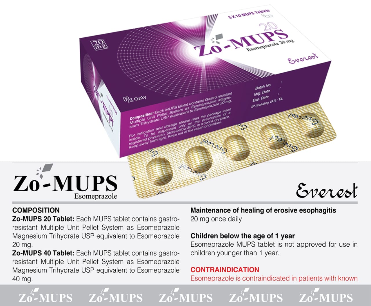Tablet Zo-MUPS 20mg (70pcs)